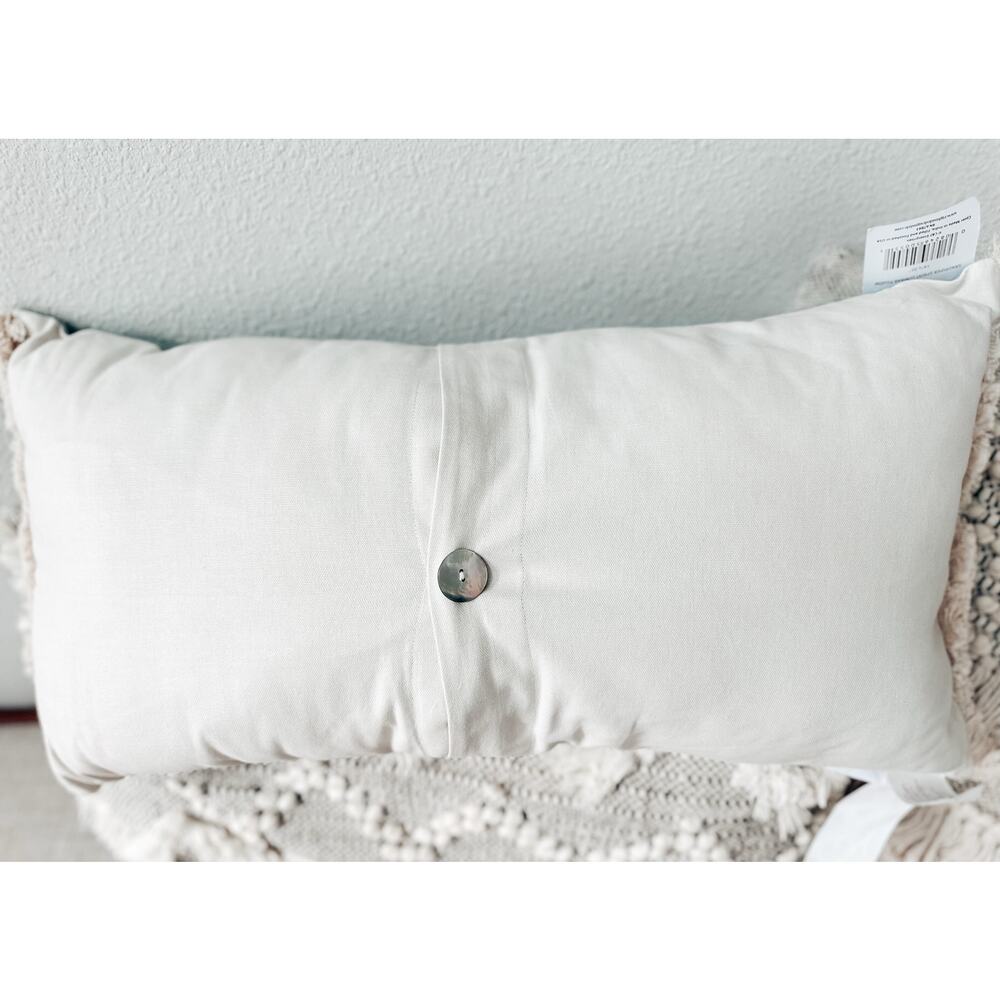 Whispers in the Foam Beach Sandpipers Embroidered Lumbar Pillow coastal decor - Picture 4 of 7